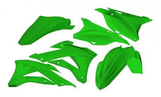 PLASTIC KIT/5 2022-24 KX85/112 GREEN OEM, RTECH R-KITKX0-VE0-585