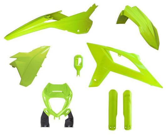 PLASTIC KIT/6 2020-22 BETA RR125-480 NEON YELLOW, RTECH R-KITBET-GF0-620