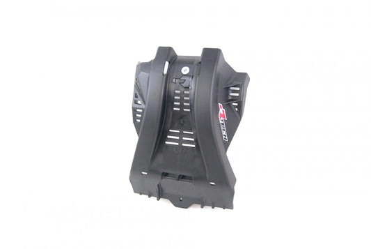 PLASTIC SKID PLATE YAMAHA YZ125/X 2005-24, RTECH R-PMYZ0NR0125, PLASTIC ENGINE COVER BLACK
