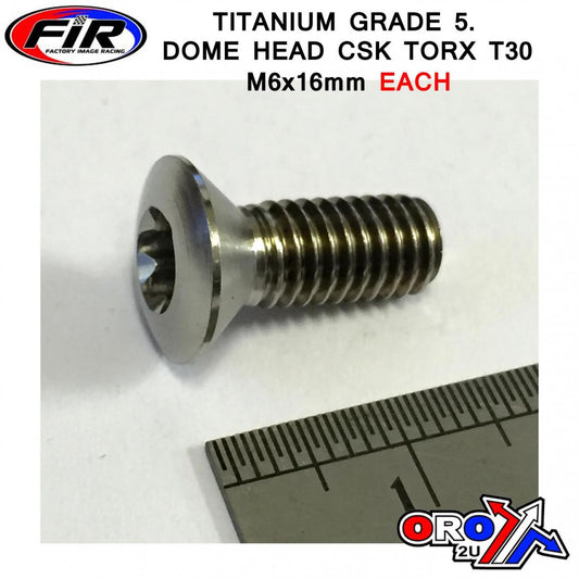 TITANIUM GR5 CSK.D TORX M6x16mm