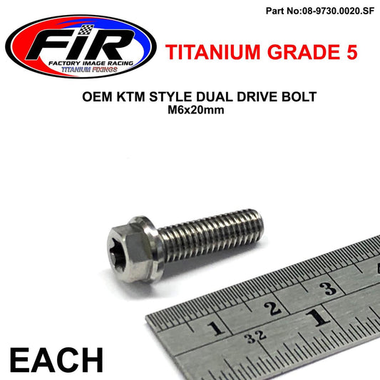 GR5 DUAL/D KTM BOLT 6x20mm EA, TITANIUM / KTM OEM 0015060203