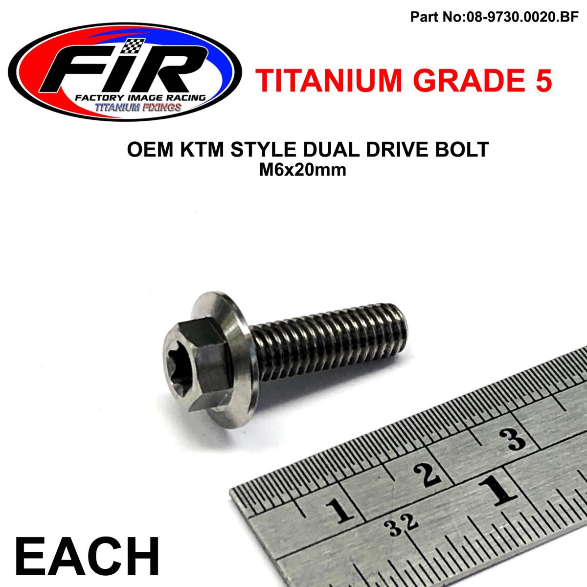 GR5 DUAL/D KTM BOLT 6x20mm EA, TITAUIUM / KTM OEM 0014060203