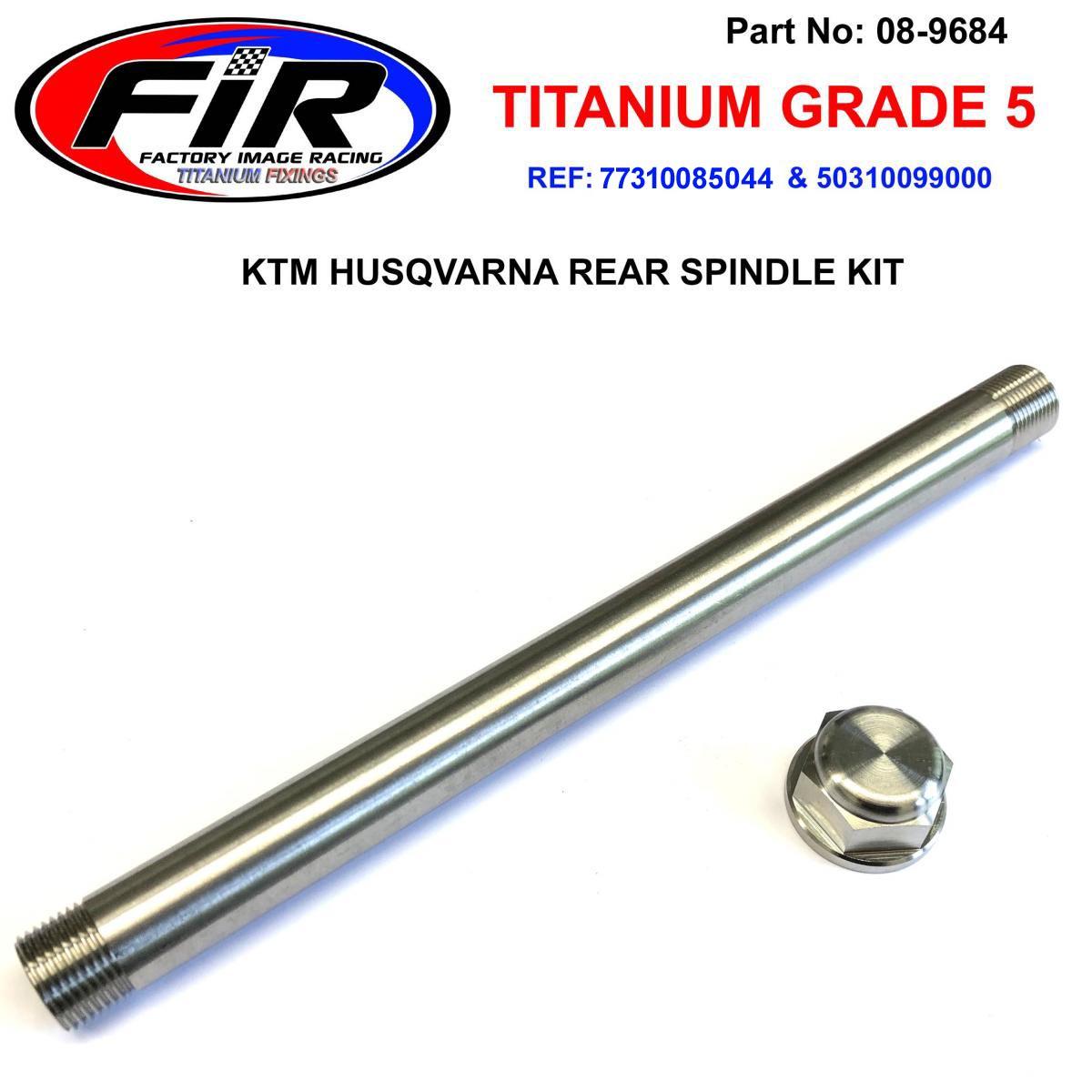 KTM & HUS ENDURO REAR SPINDLE KIT, TITANIUM GRADE 5 / EACH, OEM 77310085044 /