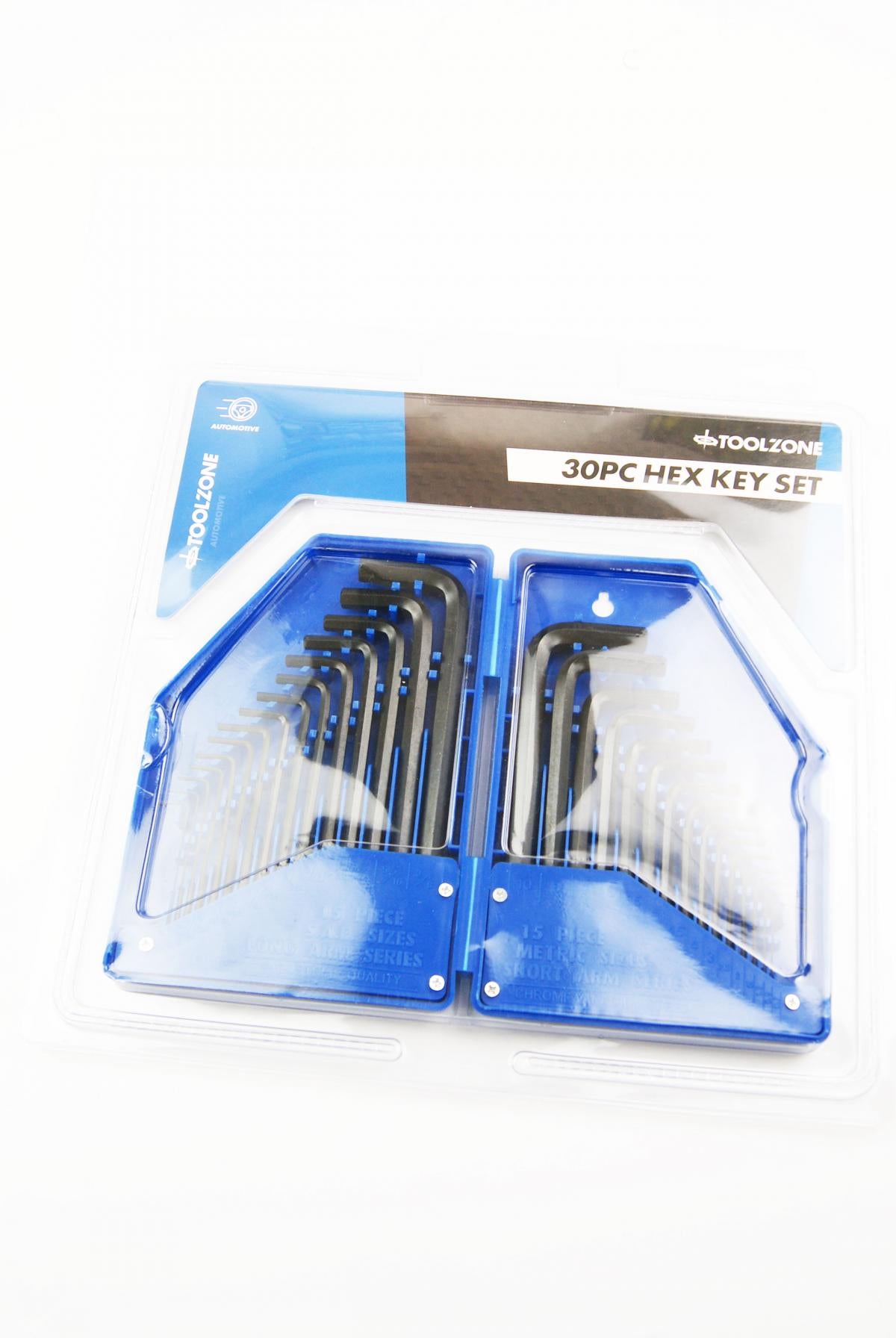 30pc STD HEX / ALLEN KEY SET, IMPERIAL & METRIC SIZE'S, KDPHX023