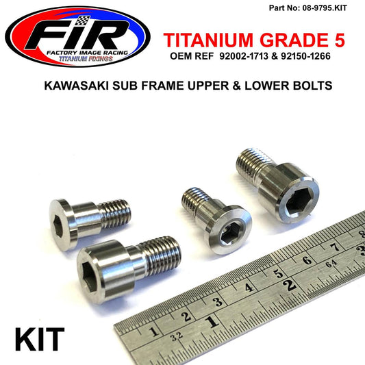 GR5 SUB FRAME BOLT KIT KX500, UPPER & LOWER FIXINGS, 92002-1713 & 92150-1266