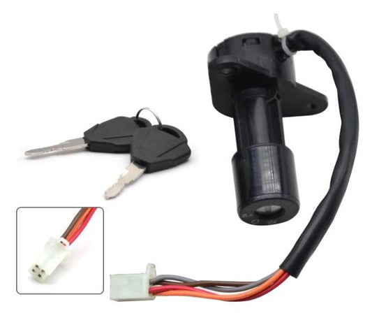 Ignition Switch 4 Wire Lock With 2 Keys, Suzuki GS125