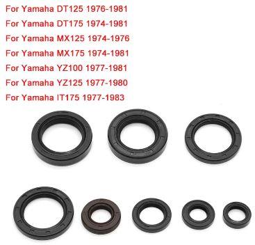 ENGINE OIL SEAL SET 74-83 YAMAHA DT/MX/YZ/IT 100-175, OEM SPEC REPLACEMENT