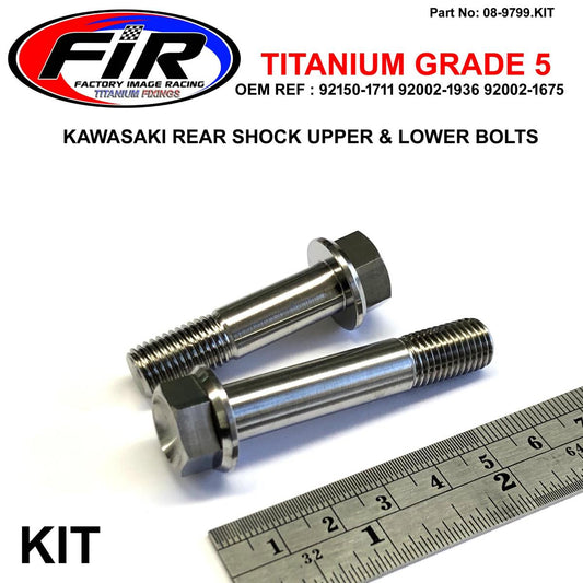 GR5 KX UPPER & LOWER SHOCK BOLTS, KX125 250 & 500 , 92150-1711 92002-1936 92002-1675