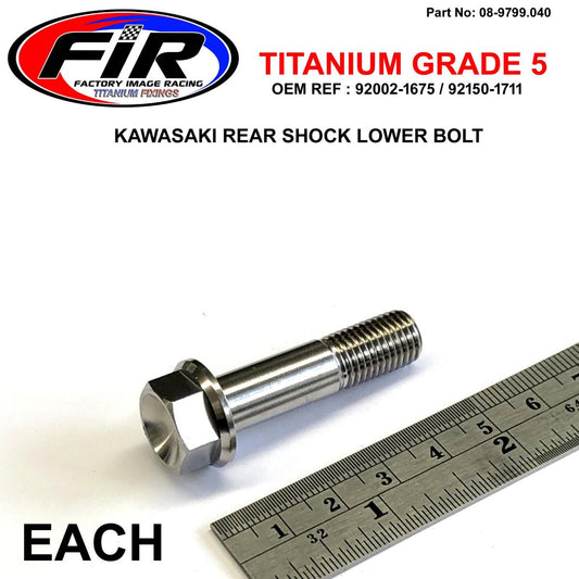 GR5 KX LOWER SHOCK BOLT M10, 40mm / KX125 250 & 500 , 92002-1675 / 92150-1711
