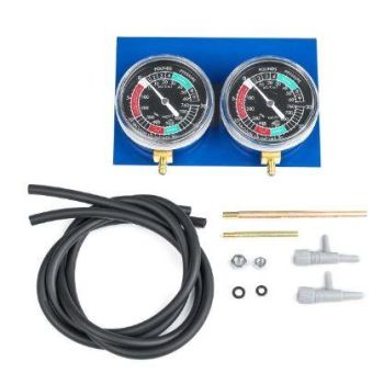 2 Pcs Motorcycle Carburettor Vacuum Gauges, Balancer Synchronizer Tool with Hose