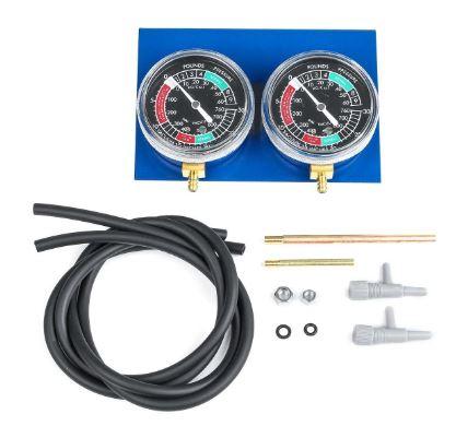 2 Pcs Motorcycle Carburettor Vacuum Gauges, Balancer Synchronizer Tool with Hose