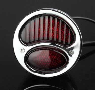 Tail Light 12V LED Chrome Universal