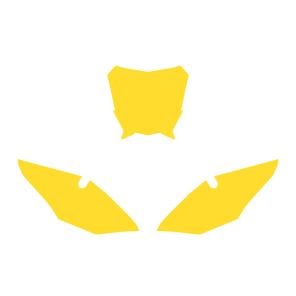 FANTIC XE 2021-22 PRE CUTS, BLACKBIRD 3F01/40 YELLOW, NUMBER BOARD BACKGROUNDS