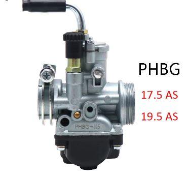 Carburetor Dellorto PHGB 19.5mm AS, Honda Yamaha Kawasaki GY6 Moped, SCL-2021050007-195AA1WB