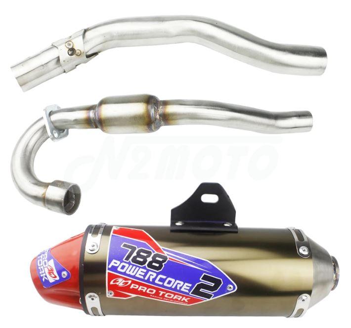 FULL EXHAUST MUFFLER SYSTEM SLIP ON 03-17 HONDA CRF150F 041048 041332 18300-KPT-306 18320-KPT-A00