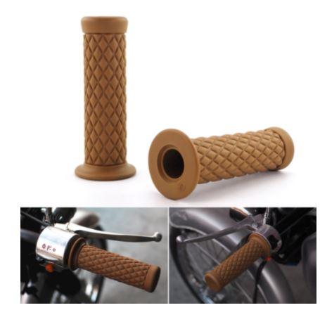 GRIP SET CLASSIC CAFE RACER RETRO, KHAKI -