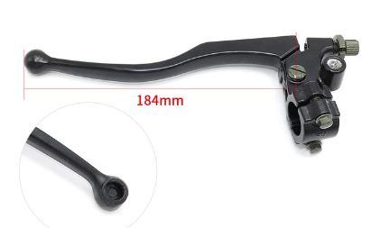 CLUTCH LEVER BLACK SHORT WITH MIRROR MOUNTING M10