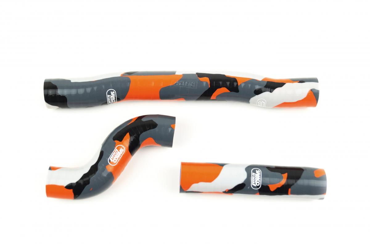 SAMCO HOSE KIT KTM, 3 PIECE KIT, SOLAR ORANGE CAMO, KTM-88-SOL