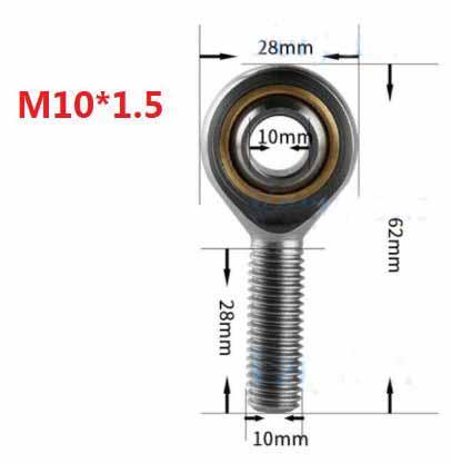 BEARING ROD END M10x1.50 MALE LH, HEIM, ROSE JOINT POSA10