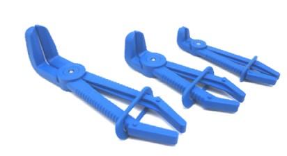 ANGLED FUEL LINE HOSE CLAMPING CLAMPS PLIERS TOOL SET 10mm - 24mm (PACK OF 3)