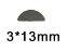 WOODRUFF KEY 3.00 x 12.70 x 5.00mm (PACK OF 4)