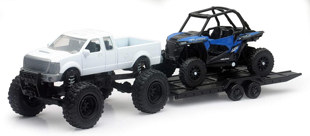 MODEL DIE CAST OFFROAD PICK UP, WITH POLARIS RZR XP1000 EPS, SCALE 1:32, NEWRAY 50066