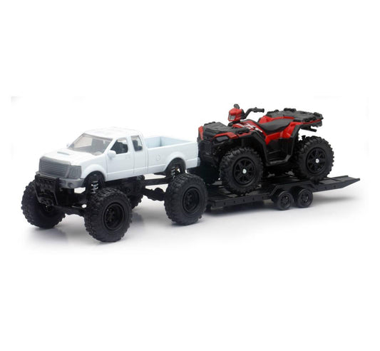 MODEL DIE CAST OFFROAD PICK UP, WITH POLARIS SPORTSMAN XP1000 EPS, SCALE 1:32, NEWRAY 50086