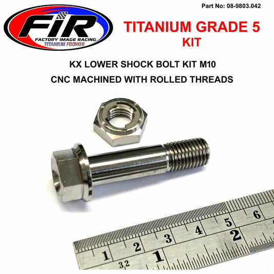 GR5 KX LOWER SHOCK BOLT KIT M10, 42mm / KX125 KXF250 , 92150-1571 / 921501571 / 92210-1184