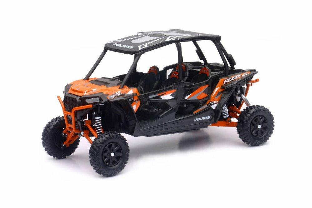 MODEL DIE CAST POLARIS RZR XP4, TURBO EPS, ORANGE & BLACK, SCALE 1:18, NEWRAY 57843A