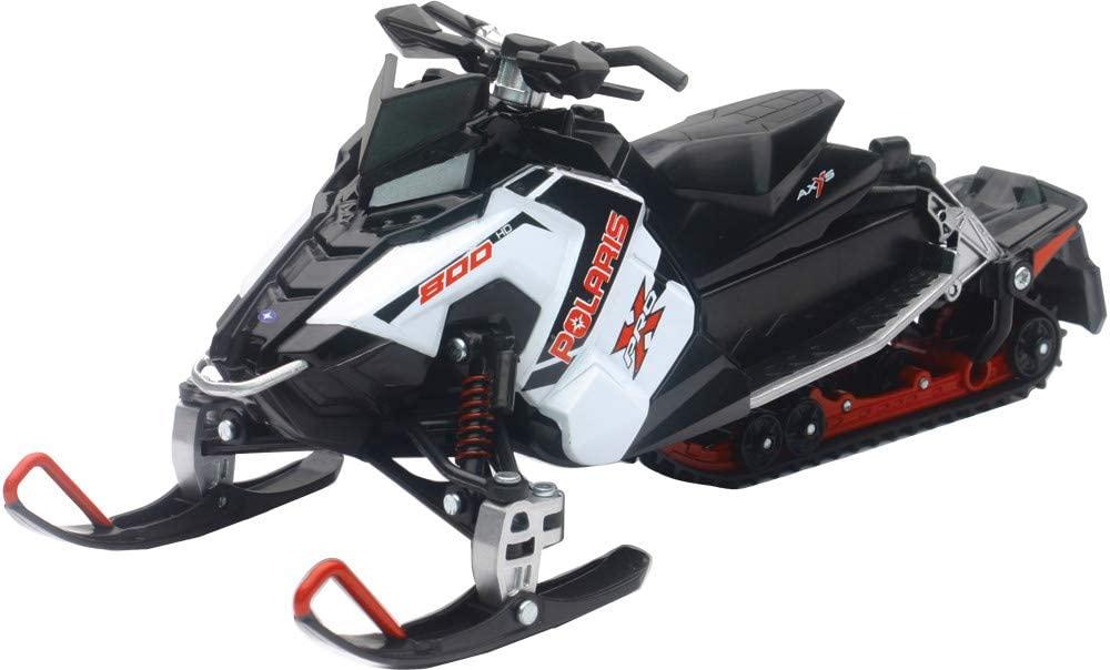 MODEL DIE CAST POLARIS 800 SWITCHBACK, SNOWMOBILE, WHITE & BLACK, SCALE 1:16, NEWRAY 57783A