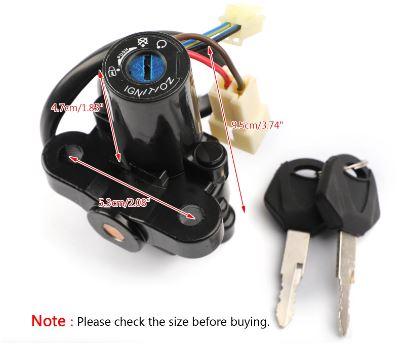 SWITCH IGNITION LOKC & KEYS YZF R1 R6, YAMAHA 36P-82501-00 36P-82501-00-00