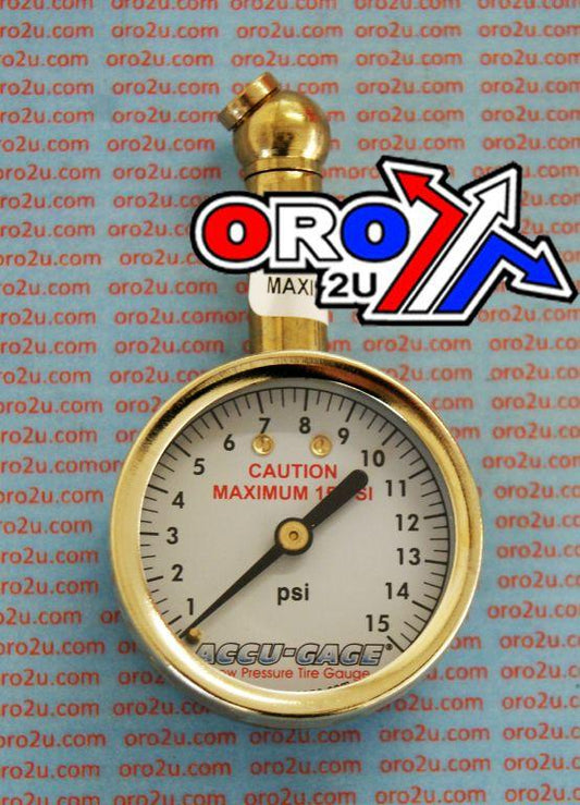 TYRE PRESSURE GAUGE 15 PSI, ACCU-GAGE 15XGA