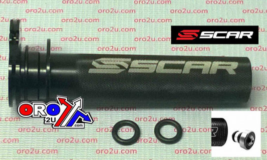 THROTTLE TUBE / BEARING, KTM 2-STK SCAR RACING TT501 BLACK, ALUMINIUM CNC BILLET 2-STROKE