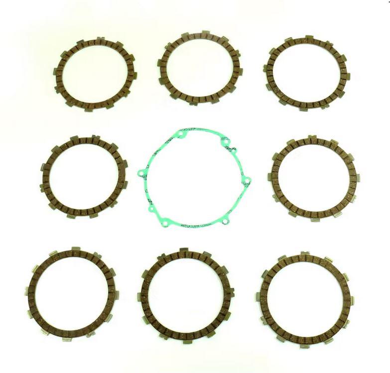 CLUTCH FRICTION PLATE SET KAWA KX250 90, ATHENA P40230064, WITH GASKET