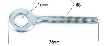 15mm M8 CHAIN ADJUSTER TENSIONER, STAINLESS STEEL, UNIVERSAL FITMENT