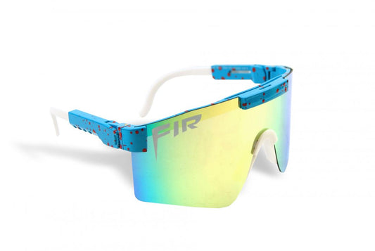 WRAP AROUND FIR SUNGLASSES, UV400 POLARISED LENSES / BLUE & PINK