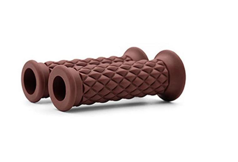 GRIP SET CLASSIC CAFE RACER RETRO, BROWN -
