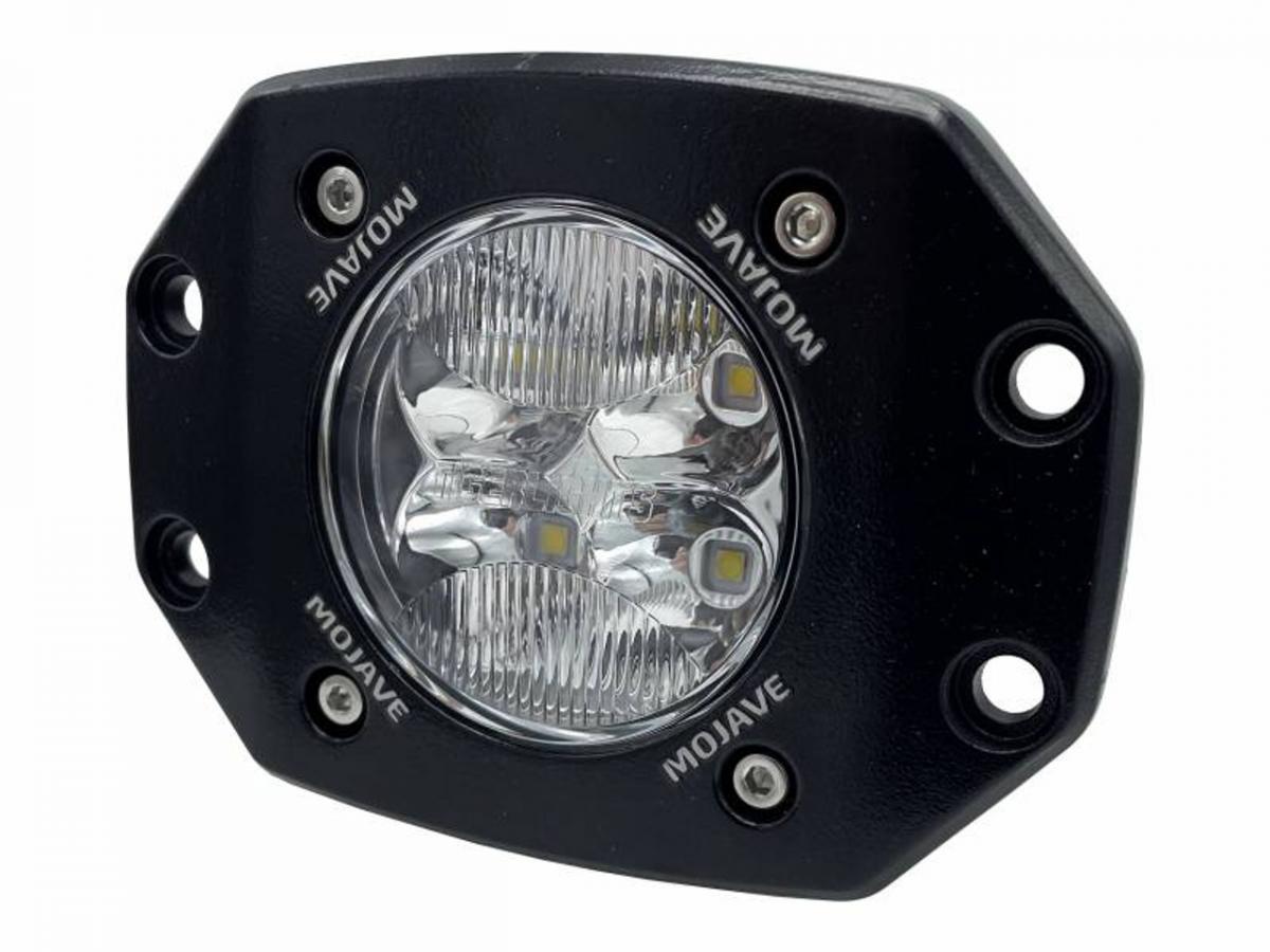 TIGER LIGHTS - SINGLE FLUSH MOUNT LED SPOT LIGHT 3" 12/24V MOJAVE TLM3-FM