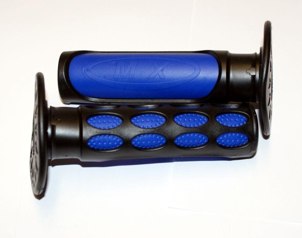 GRIP DUAL FLASH BLACK/BLUE, 22/25mm