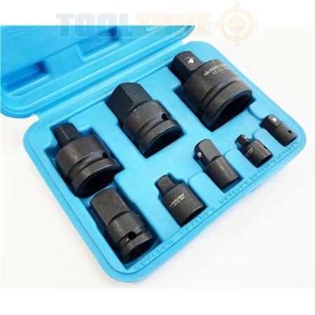 8PC SOCKET ADAPTORS SET, 1/4 TO 1'' Adaptors & Reducers, KDPSS243