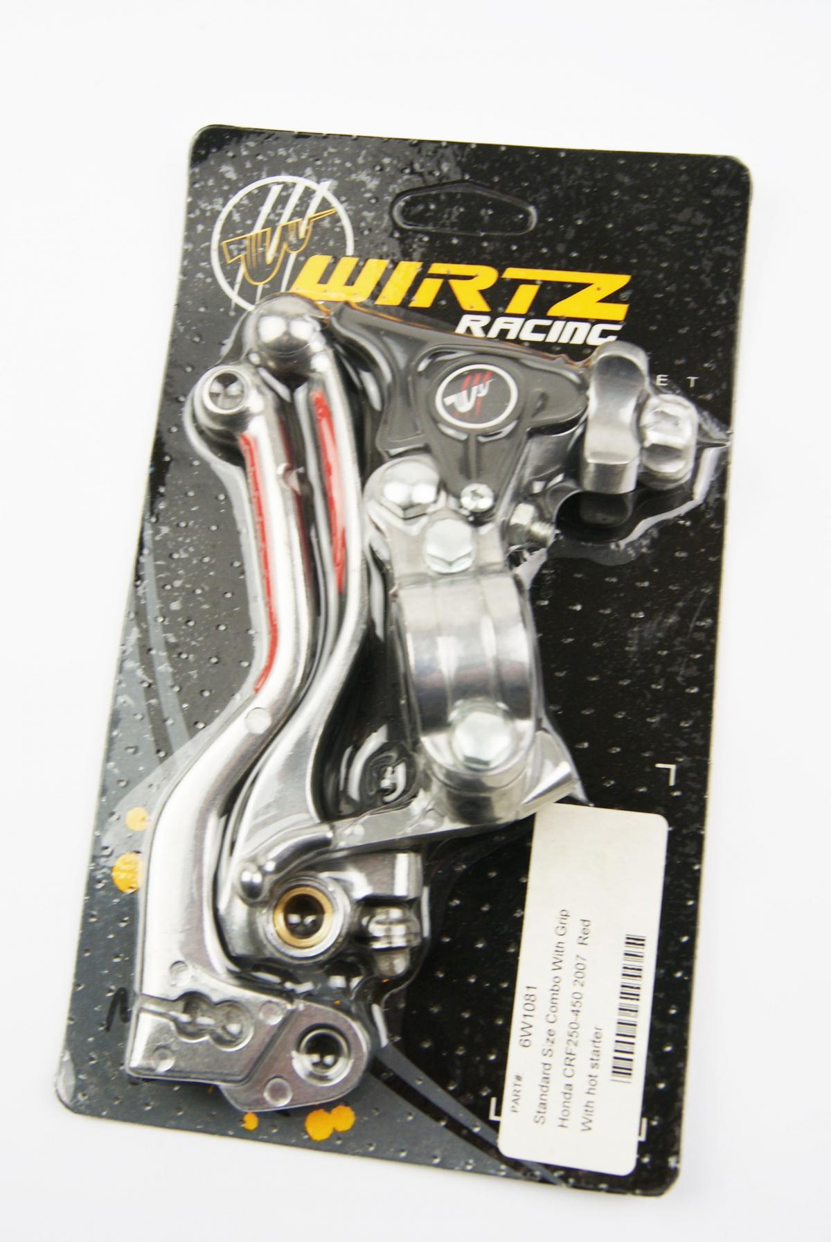 EASY PULL PRO COMBO GRIP STD, WIRTZ 6W1081 FORGED LEVERS, CRF250/450 07 WITH HOT STARTER