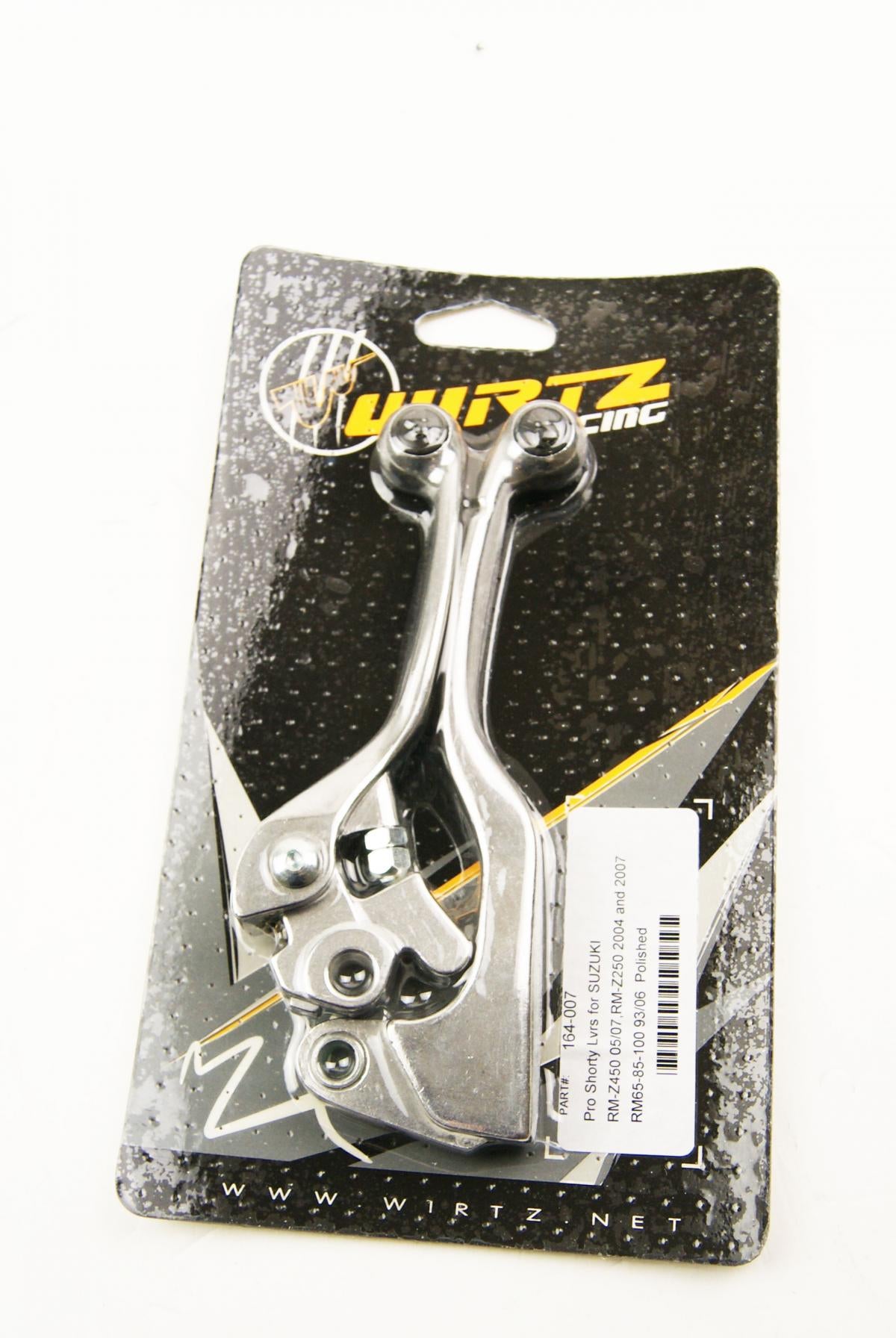 LEVER BLADE SET RMZ450 SHORTY, WIRTZ 164-007 SUZUKI