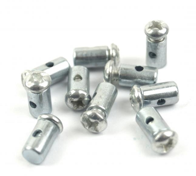 SOLDERLESS BARREL NIPPLE 6mm DIA x 8mm - PACK OF 10