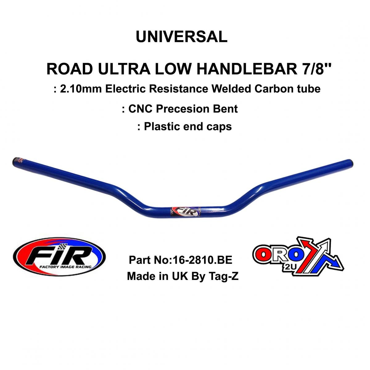 ROAD ULTRA LOW HANDLEBAR 7/8'', S/BIKE SPORTS UNIVERSAL BLUE,  / REN REF : 758-01