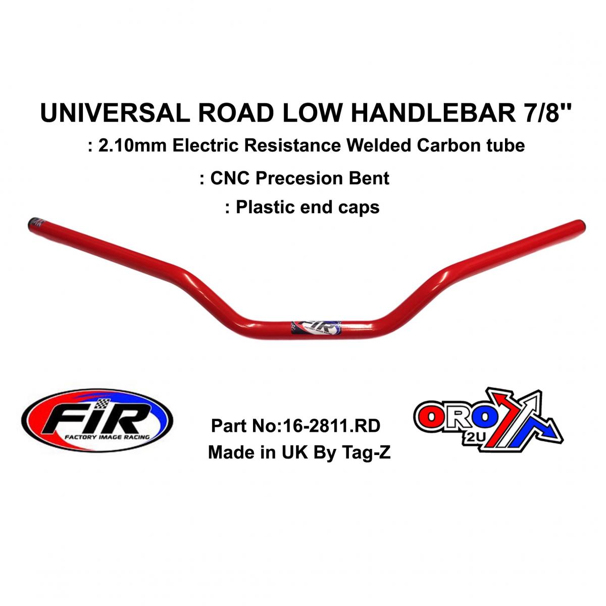 ROAD LOW HANDLEBAR 7/8'', S/BIKE SPORTS UNIVERSAL RED,  / REN REF : 754-01