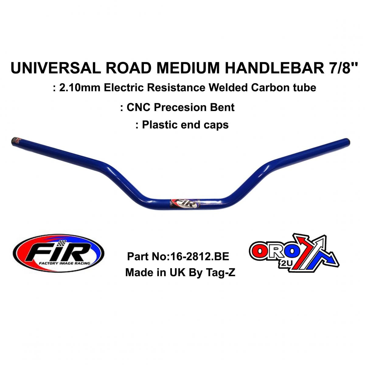 ROAD MEDIUM HANDLEBAR 7/8'', S/BIKE SPORTS UNIVERSAL BLUE,  / REN REF : 755-01