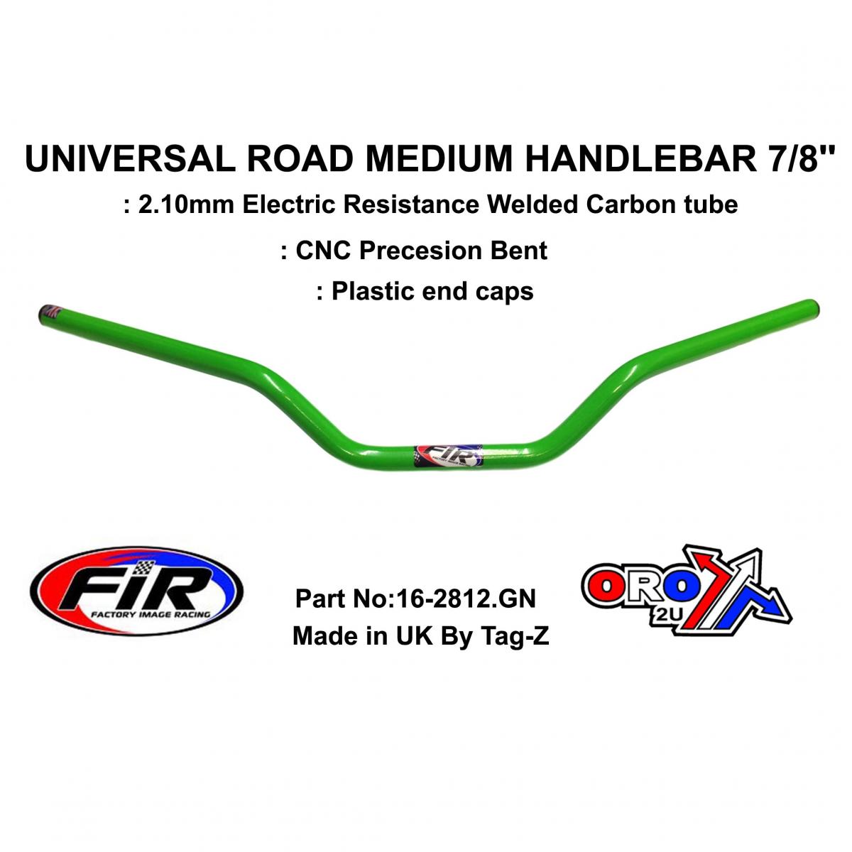 ROAD MEDIUM HANDLEBAR 7/8'', S/BIKE SPORTS UNIVERSAL GREEN,  / REN REF : 755-01