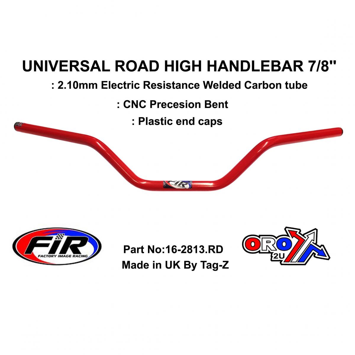 ROAD HIGH HANDLEBAR 7/8'', S/BIKE SPORTS UNIVERSAL RED,  / REN REF : 756-01