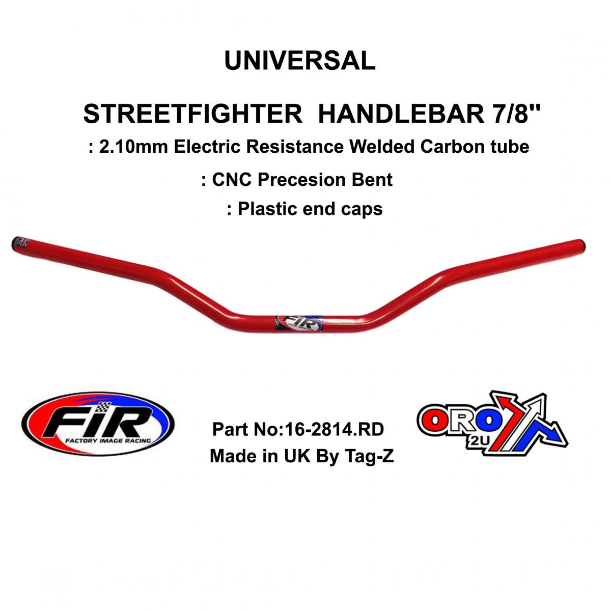 STREETFIGHTER HANDLEBAR 7/8'', ROAD SPORTS UNIVERSAL RED,  / REN REF : 789-02