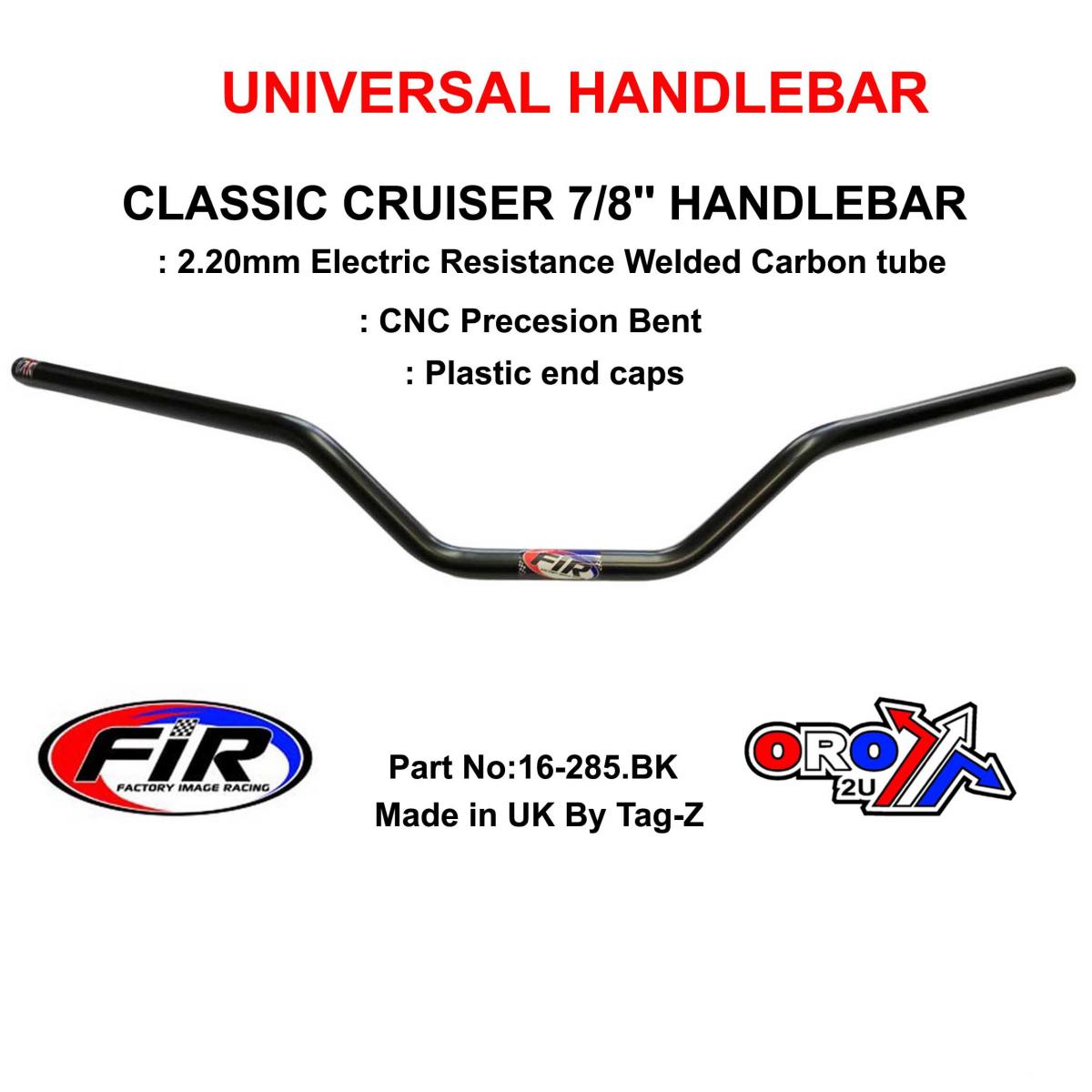 CLASSIC CRUISER 7/8'' HANDLEBAR, FITTMENT UNIVERSAL / MATT BLACK,  / EXTRA WIDE HANDLEBAR